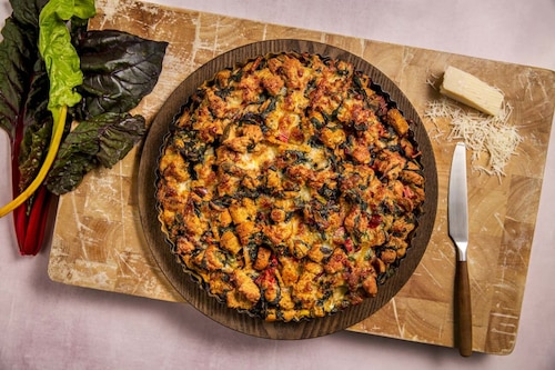 Tarta chlebowa z warzywami