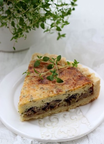 Tarta pieczarkowo serowa 