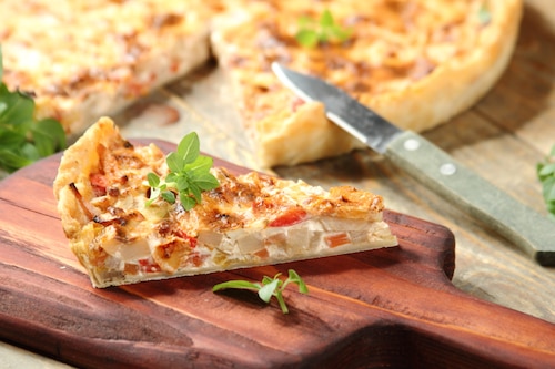 Przepis na Tarta warzywna na cieście francuskim Tarta warzywna na cieście francuskim