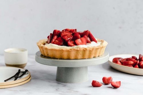 Przepis na Tarta z truskawkami i mascarpone Tarta z truskawkami i mascarpone
