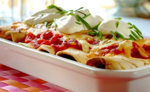 Przepis na Tortilla z kurczakiem i pieczarkami Tortilla z kurczakiem i pieczarkami