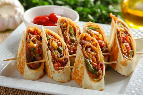 Przepis na Tortilla z paprykowym nadzieniem   Tortilla z paprykowym nadzieniem