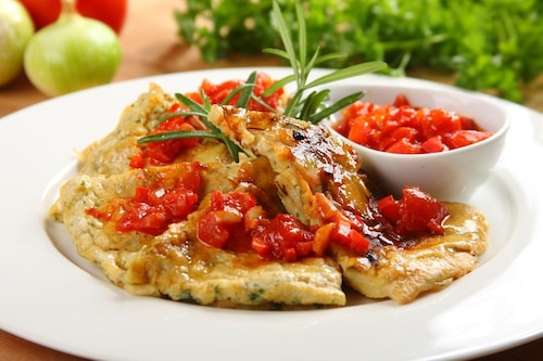 Tortilla z sosem hiszpańskim