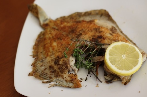 Turbot z patelni grillowej