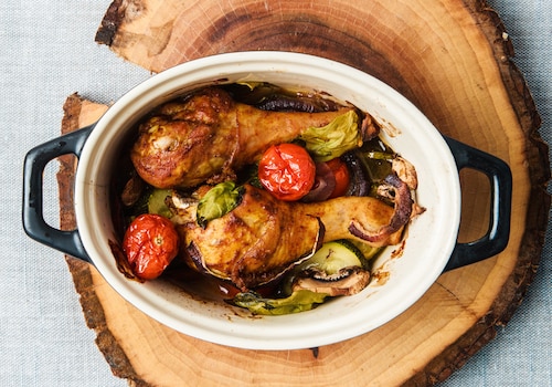 Udka kurczaka z warzywami