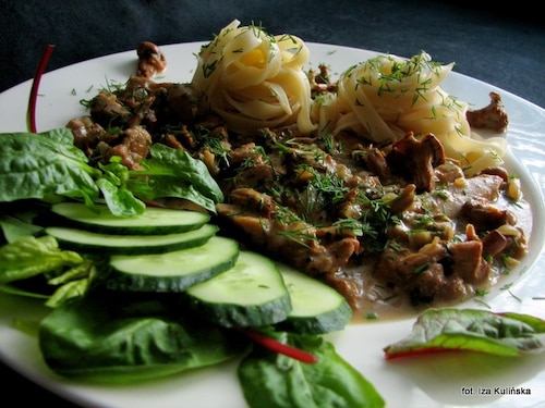 Przepis na Udziec z kurczaka w sosie kurkowym Udziec z kurczaka w sosie kurkowym