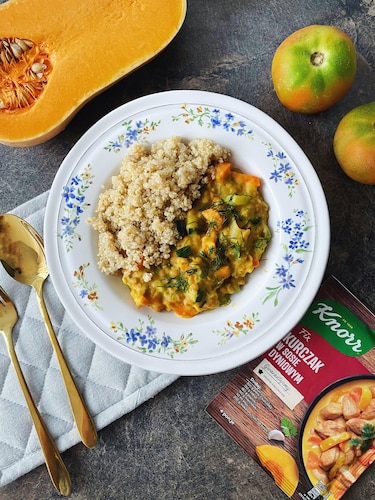 Soczewica w sosie dyniowym