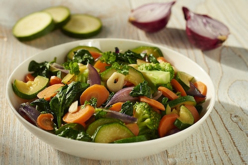 Przepis na Chrupiące warzywa z patelni  Chrupiące warzywa z patelni