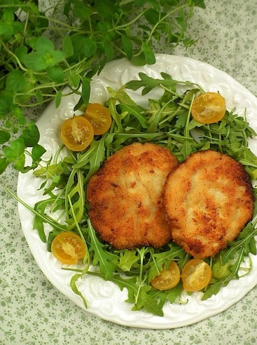 Warzywno drobiowe kotleciki na rukoli 