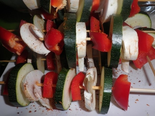 Przepis na Wegetariańskie szaszłyczki Wegetariańskie szaszłyczki