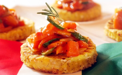 Wegetariańskie torciki z polenty