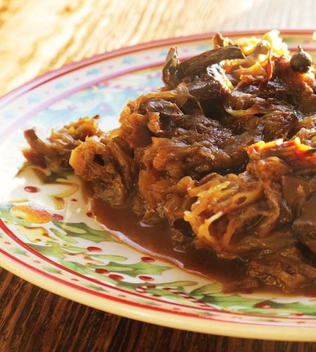 Wigilijna czarna kapusta .