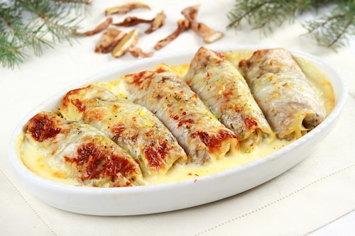Przepis na Wigilijne gołąbki z ziemniakami i grzybami Wigilijne gołąbki z ziemniakami i grzybami