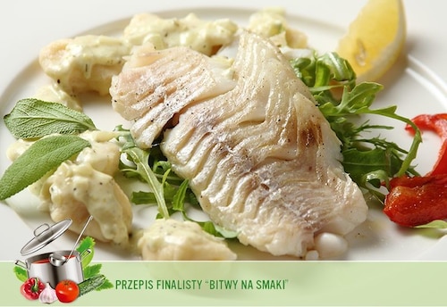"Włoska pasja" czyli dorsz na rukoli podany z gnocchi diricotta oraz sosem śm...