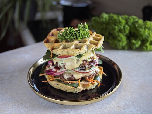 Przepis na Burgery gofrowe Burgery gofrowe