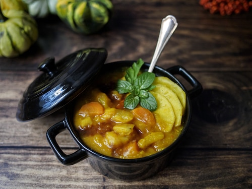Przepis na Pomarańczowe wegańskie curry Pomarańczowe wegańskie curry