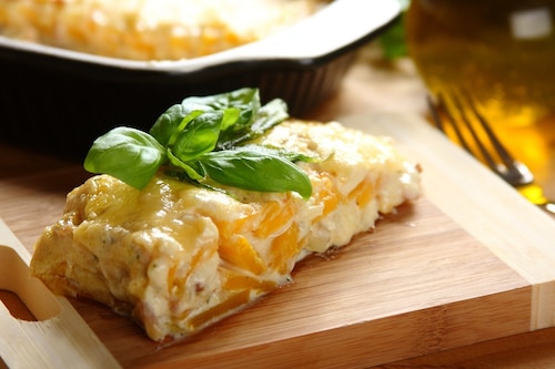 Przepis na Zapiekana dynia z serem i boczkiem Zapiekana dynia z serem i boczkiem