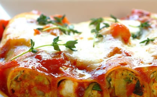 Przepis na Zapiekane cannelloni z cukinią Zapiekane cannelloni z cukinią