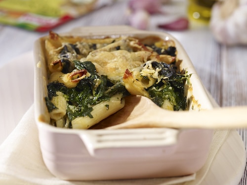 Przepis na Zapiekane penne ze szpinakiem Zapiekane penne ze szpinakiem