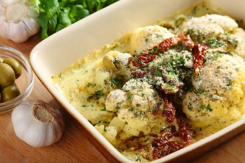 Przepis na Zapiekanka warzywna z oliwkami Zapiekanka warzywna z oliwkami