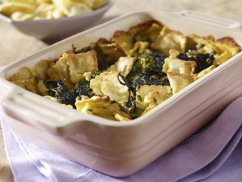 Przepis na Zapiekanka z ravioli i szpinakiem Zapiekanka z ravioli i szpinakiem