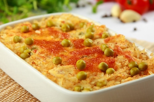 Zapiekanka z ryżu i kurczaka