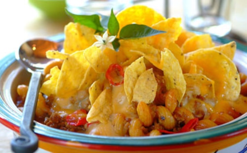 Zapiekanka z serem na ostro i nachos