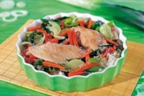 Przepis na Zapiekany ryż z warzywami Zapiekany ryż z warzywami