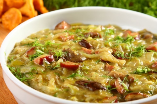 Zasmażana kapusta z grzybami