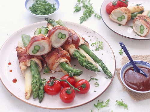 Zawijane szparagi z grilla