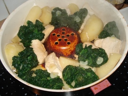 Przepis na Ziemniaki, szpinak i pierś kurczaka Ziemniaki, szpinak i pierś kurczaka