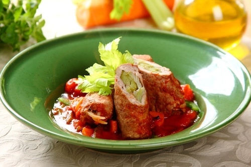 Zrazy wołowe z warzywami