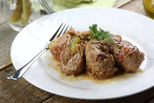 Przepis na Zrazy zawijane  Zrazy zawijane