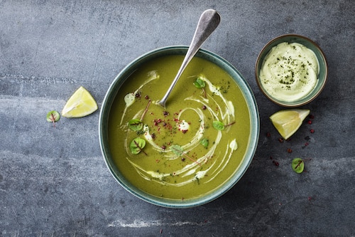 Przepis na Zupa groszkowa z moringą Zupa groszkowa z moringą