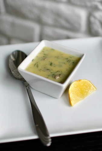 Zupa krem z ziemniaków z sercami drobiowymi