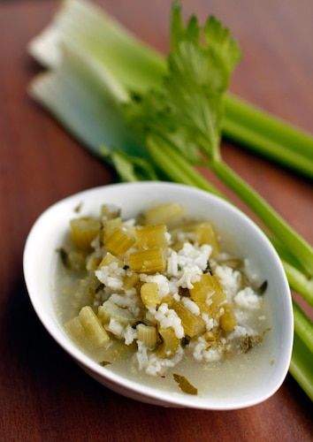 Zupa selerowa z ryżem