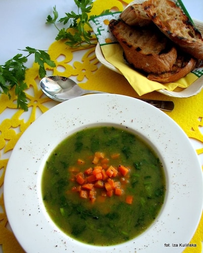 Zupa szparagowo - szpinakowa 