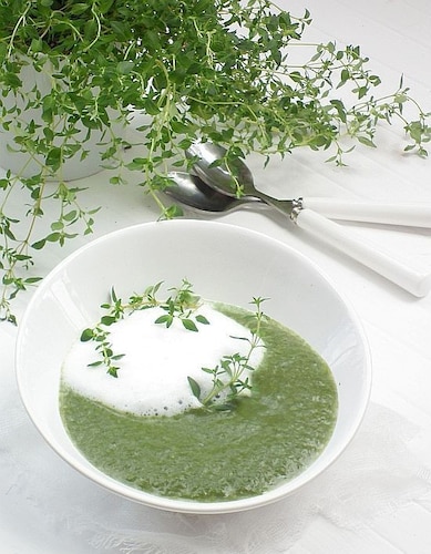 Zupa szpinakowo cukiniowa