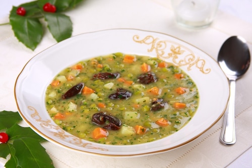 Zupa wigilijna z zielonego groszku