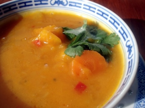 Zupa z dyni i karmelizowanego pora