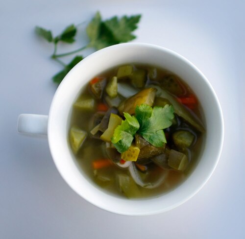 Zupa z kiszonych ogórków