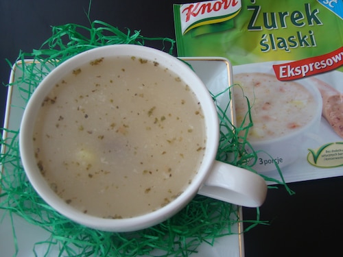 Żurek śląski ekspresowy z dodatkami