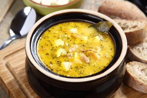 Przepis na Żurek z tofu i wędzonką Żurek z tofu i wędzonką