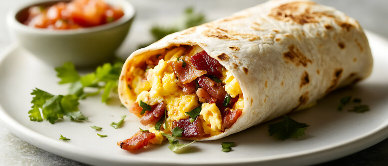 Tortilla z jajecznicą – jajecznica w tortilli. Przepis