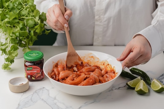 Burrito z fasolą i kurczakiem - Krok 1