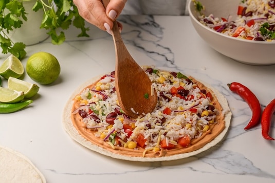 Burrito z fasolą i kurczakiem - Krok 6