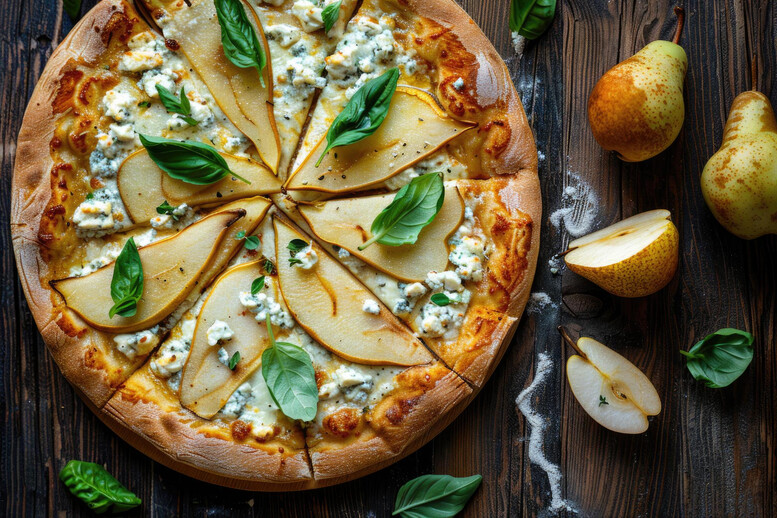 Pizza z gruszką i gorgonzolą – przepis