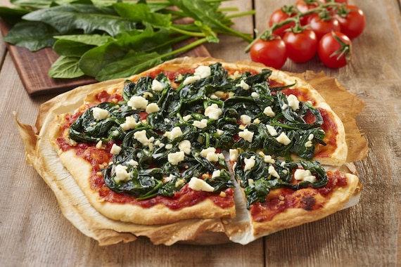 Pizza ze szpinakiem