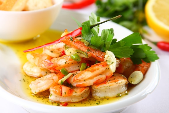 Krewetki z pietruszką