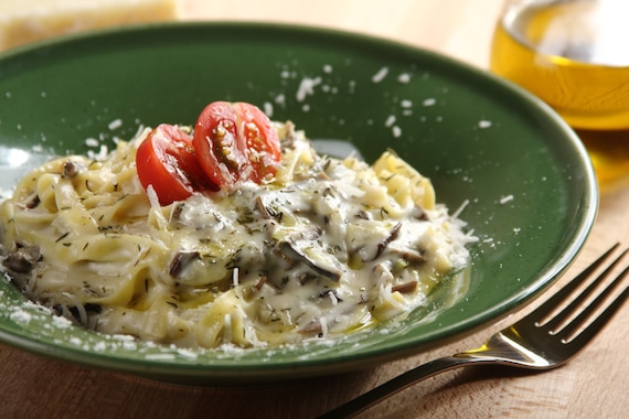 Makaron z grzybami